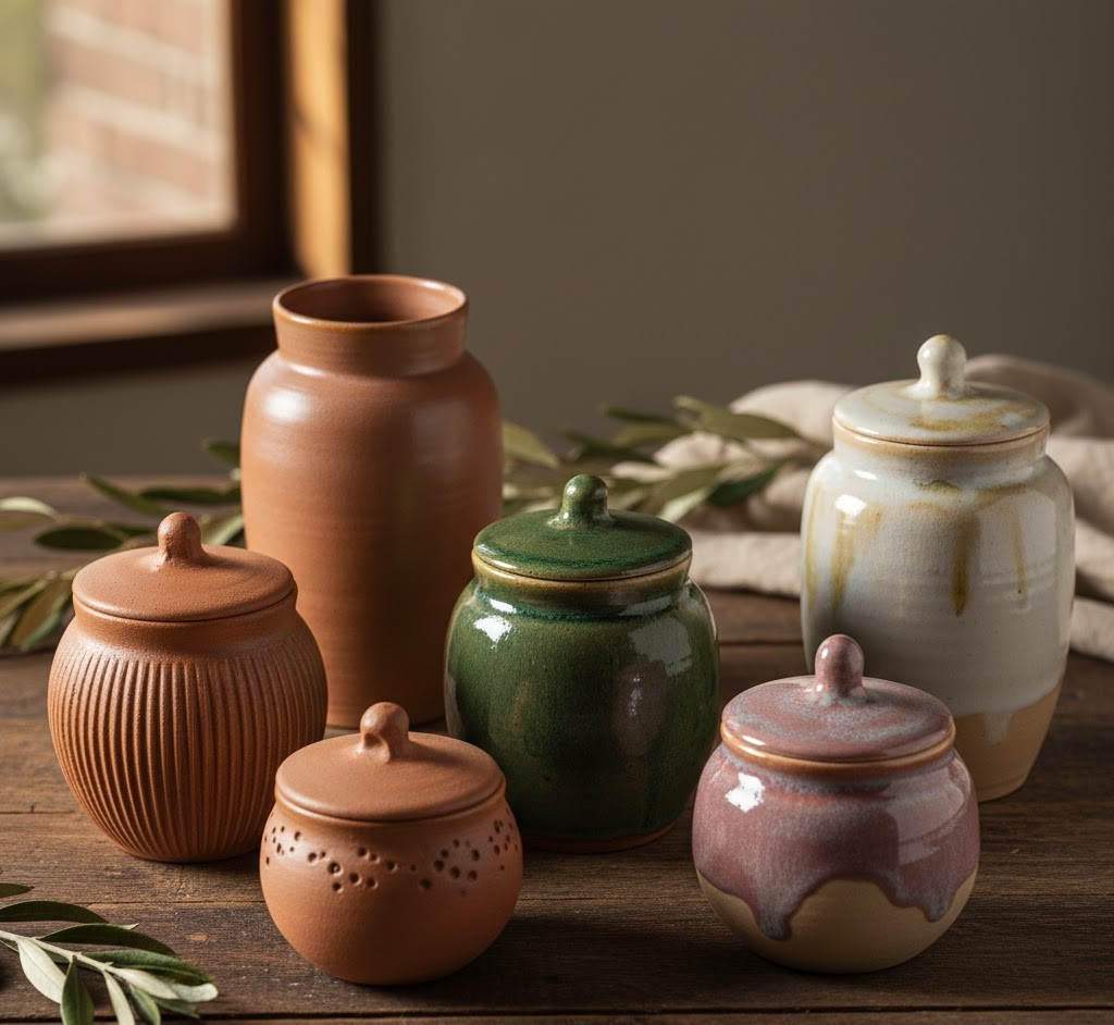 Ceramic collection decorative jars