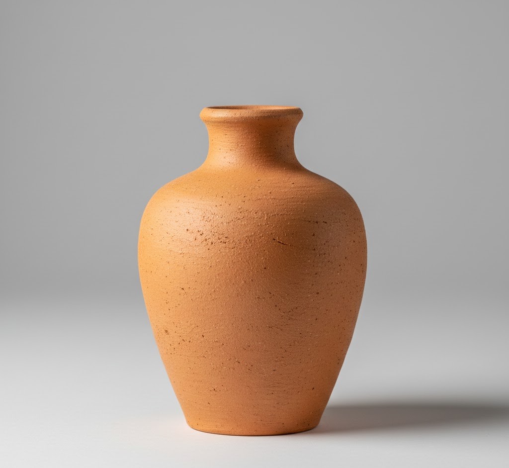 Terracotta ceramic jar